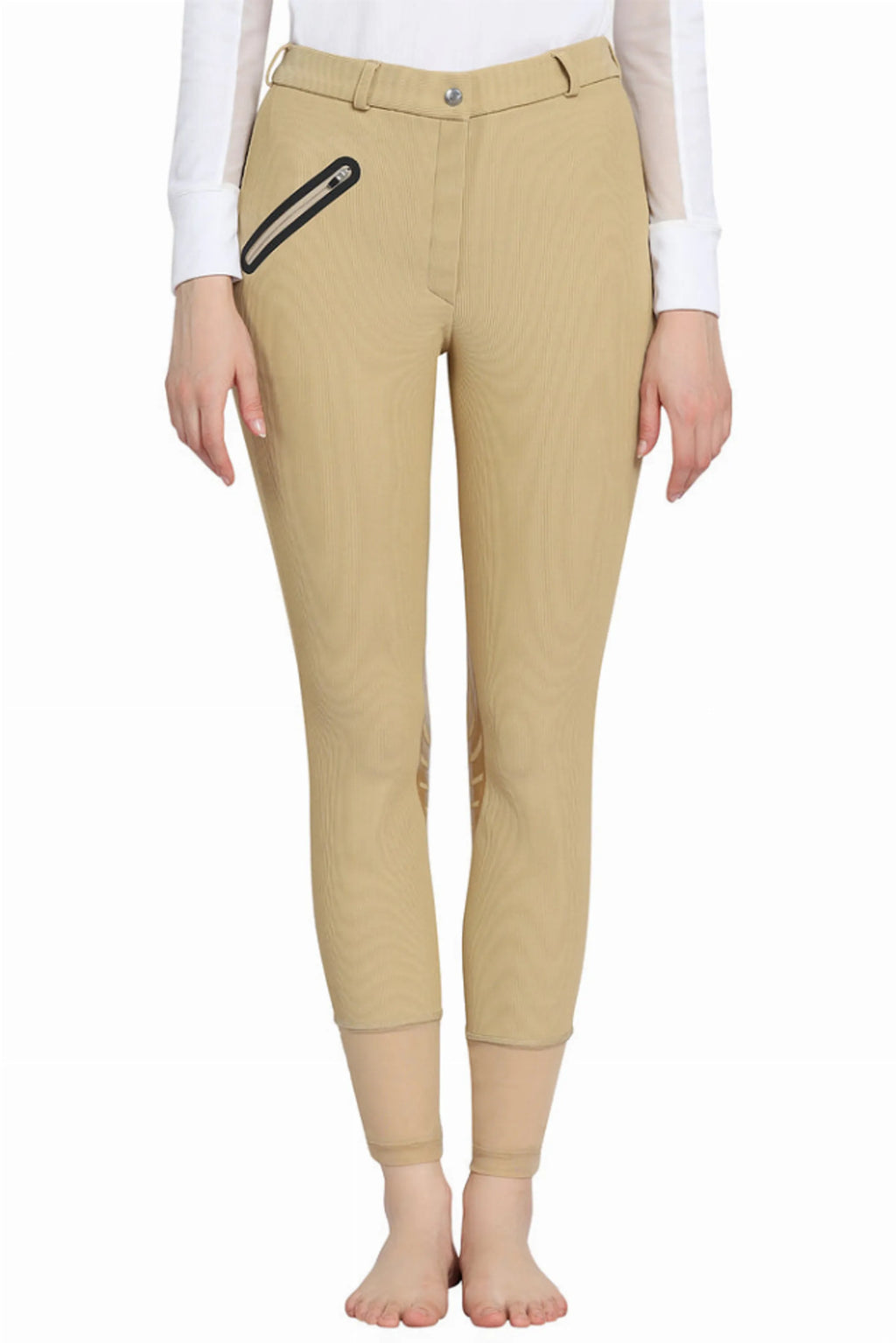 Tuffrider Tiffany Ribbed Breech With Silicone Knee Patch