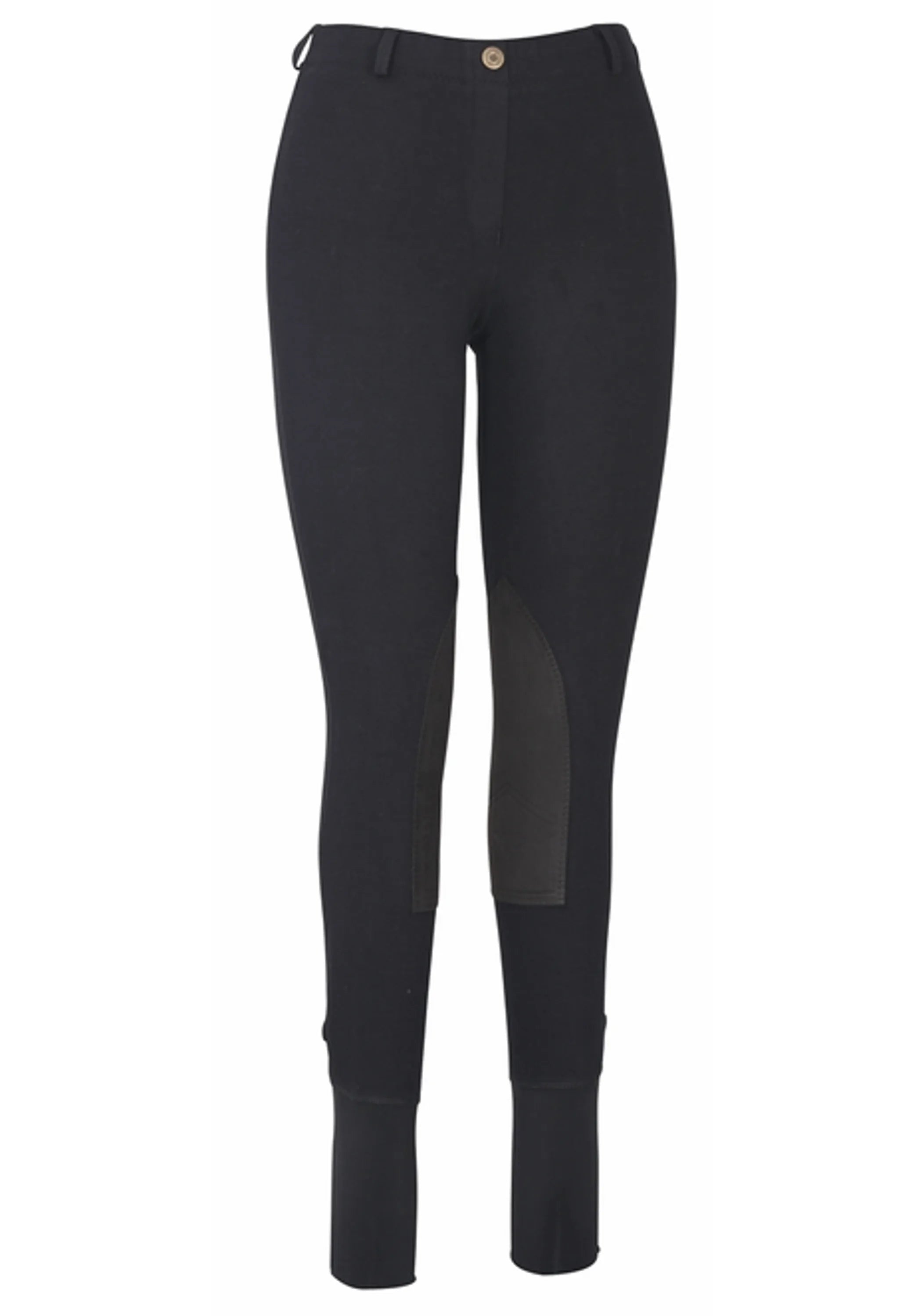 TuffRider Ladies Cotton Lowrise Pull-On Knee Patch Breeches