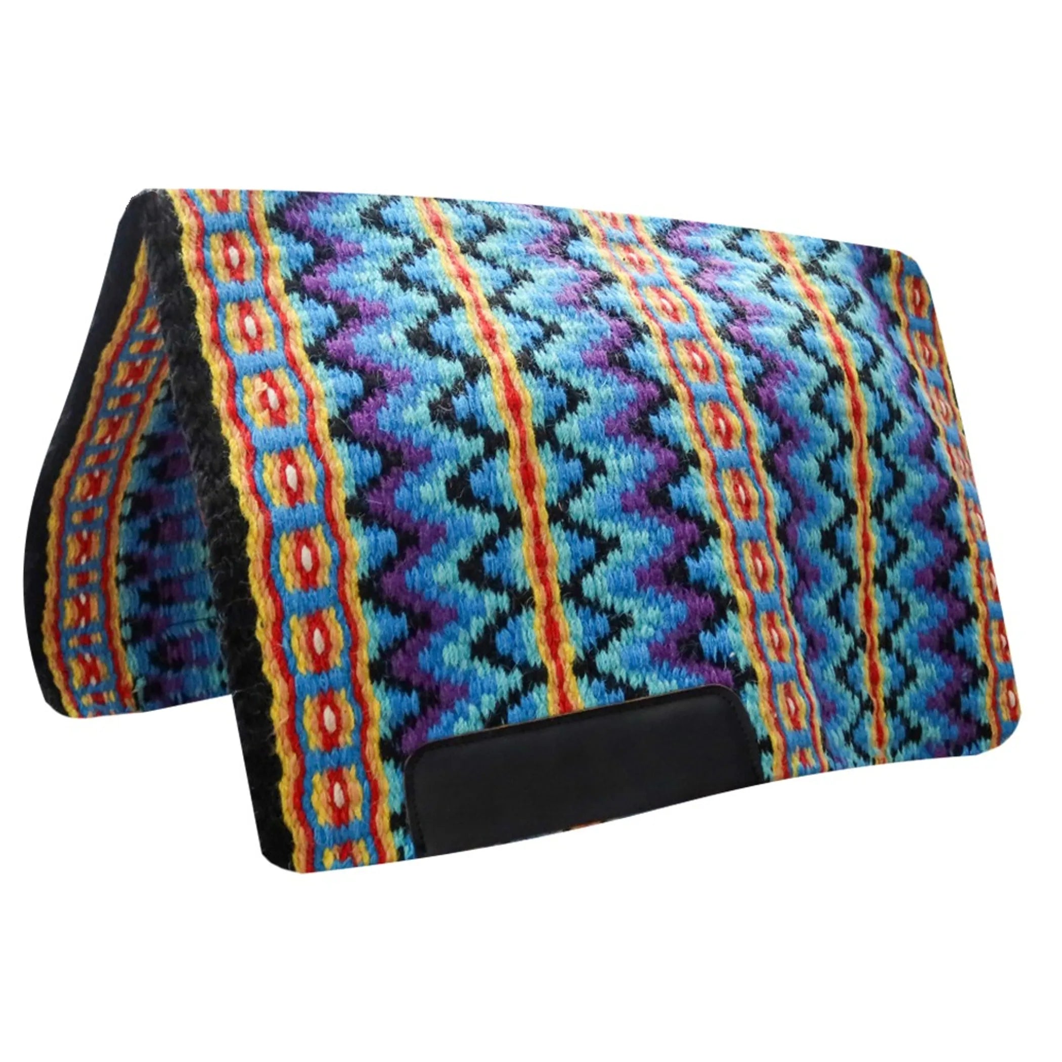 TuffRider Abilene Western Show Blanket w/ Wear Leathers- Purple/Red- 34 x 40