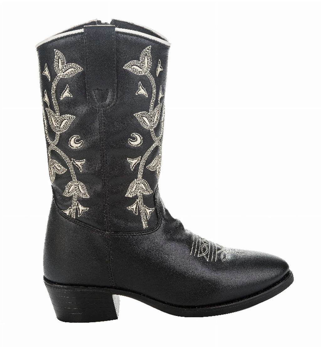 TuffRider Children's Black Floral Western Boot