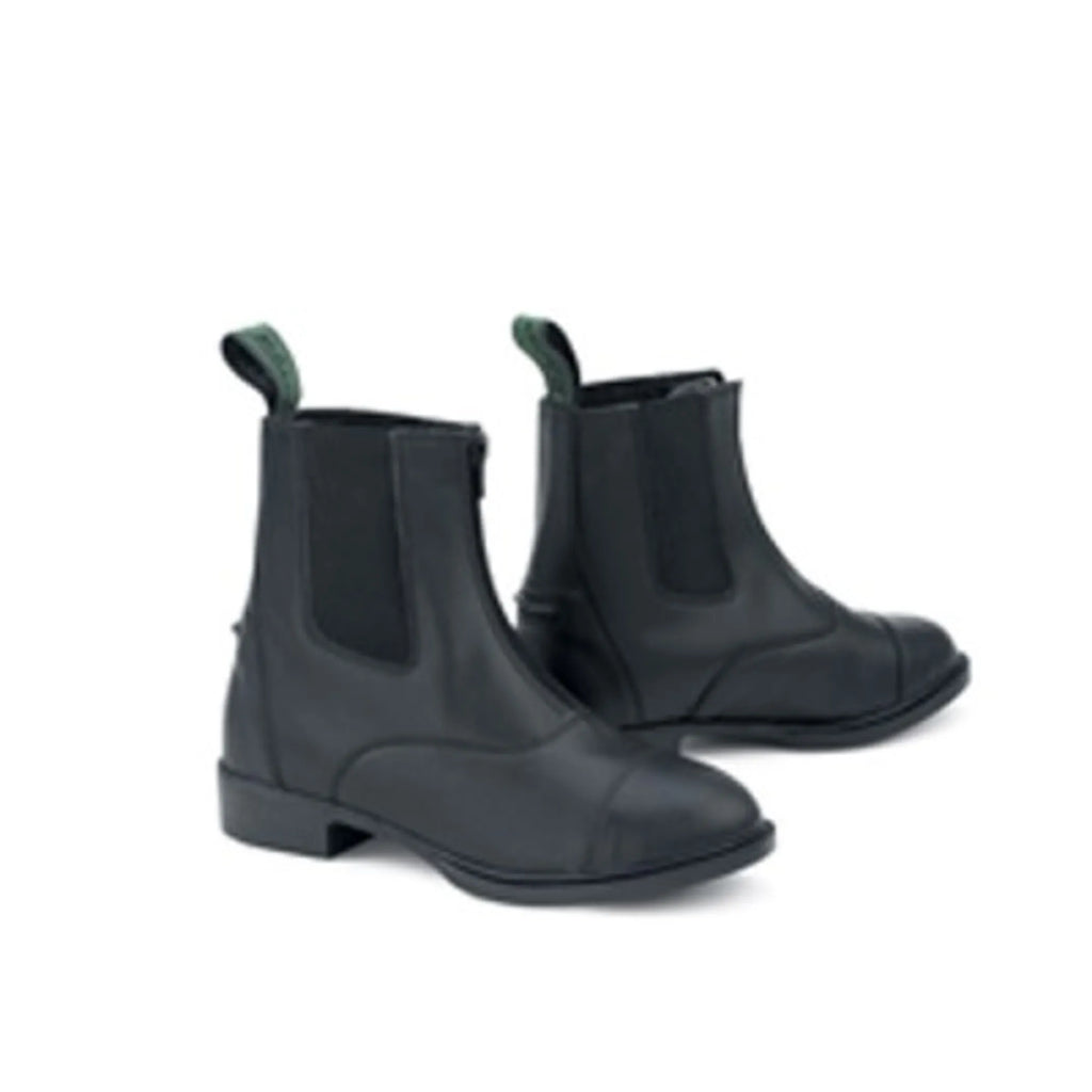 Lettia Ladies Zip Paddock Shoes- Black- 6.5