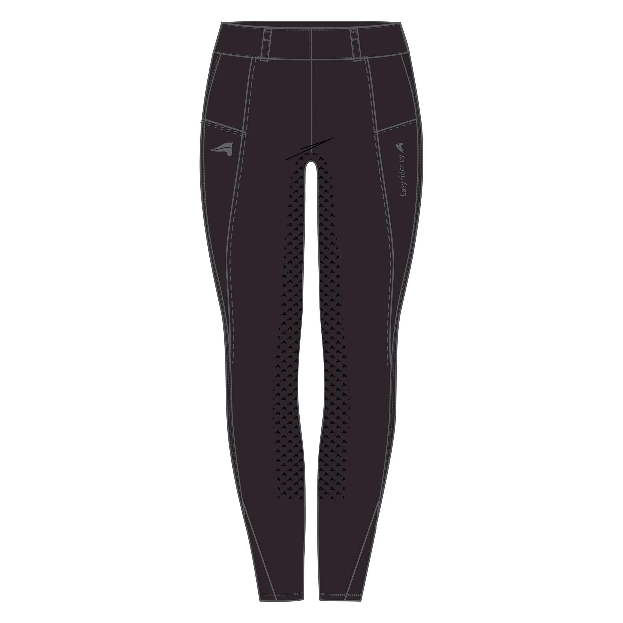 Easy Rider Riding Tights ERDon FullGrip-Black Rose-32