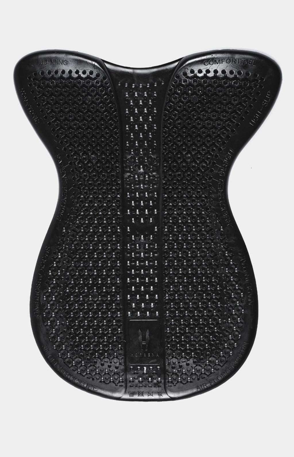 Horsena Front Balance Gel Pad (23-8Mm) W/Rolled Edge Eco-Sheepskin_ Dressage-Black