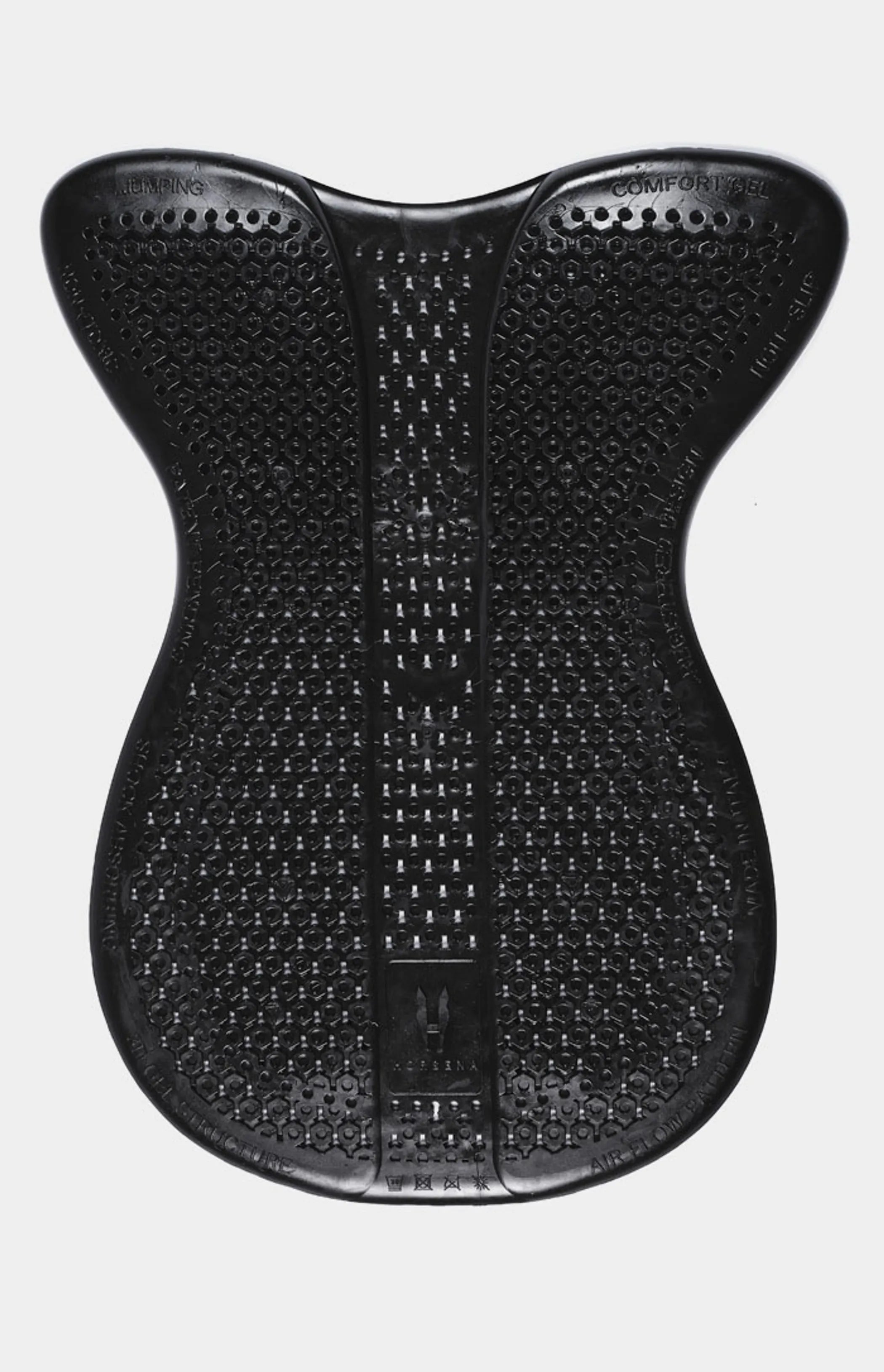 Horsena Front Balance Gel Pad (23-8Mm) W/Rolled Edge Eco-Sheepskin_ Dressage-Black