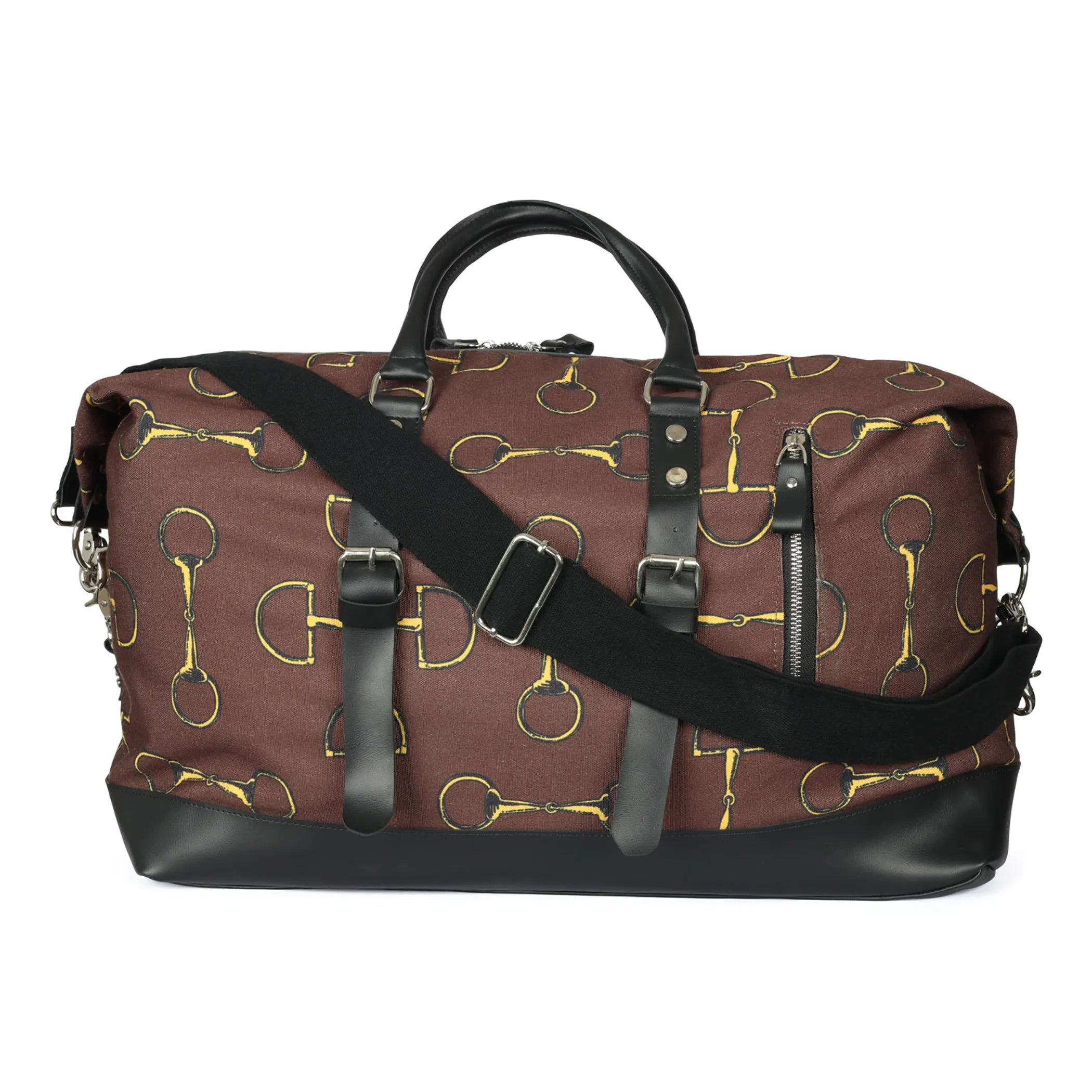 AWST Int'l Lila Vintage Snaffles Strappy Duffel Bag - Periwinkle