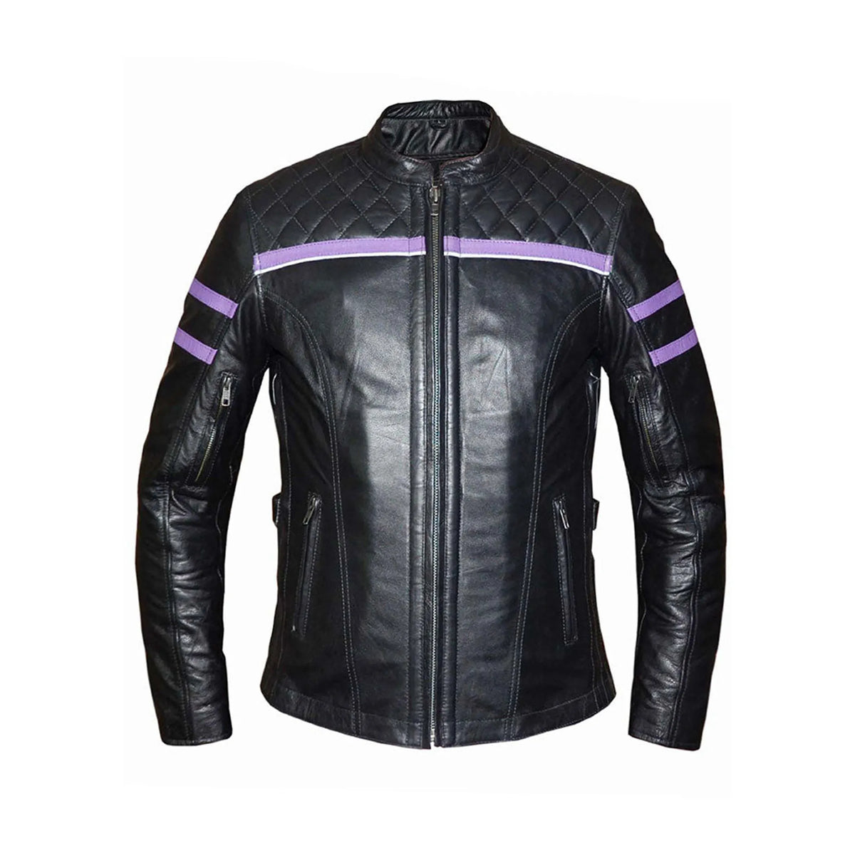 6560.17 - Ladies Purple Leather Jacket