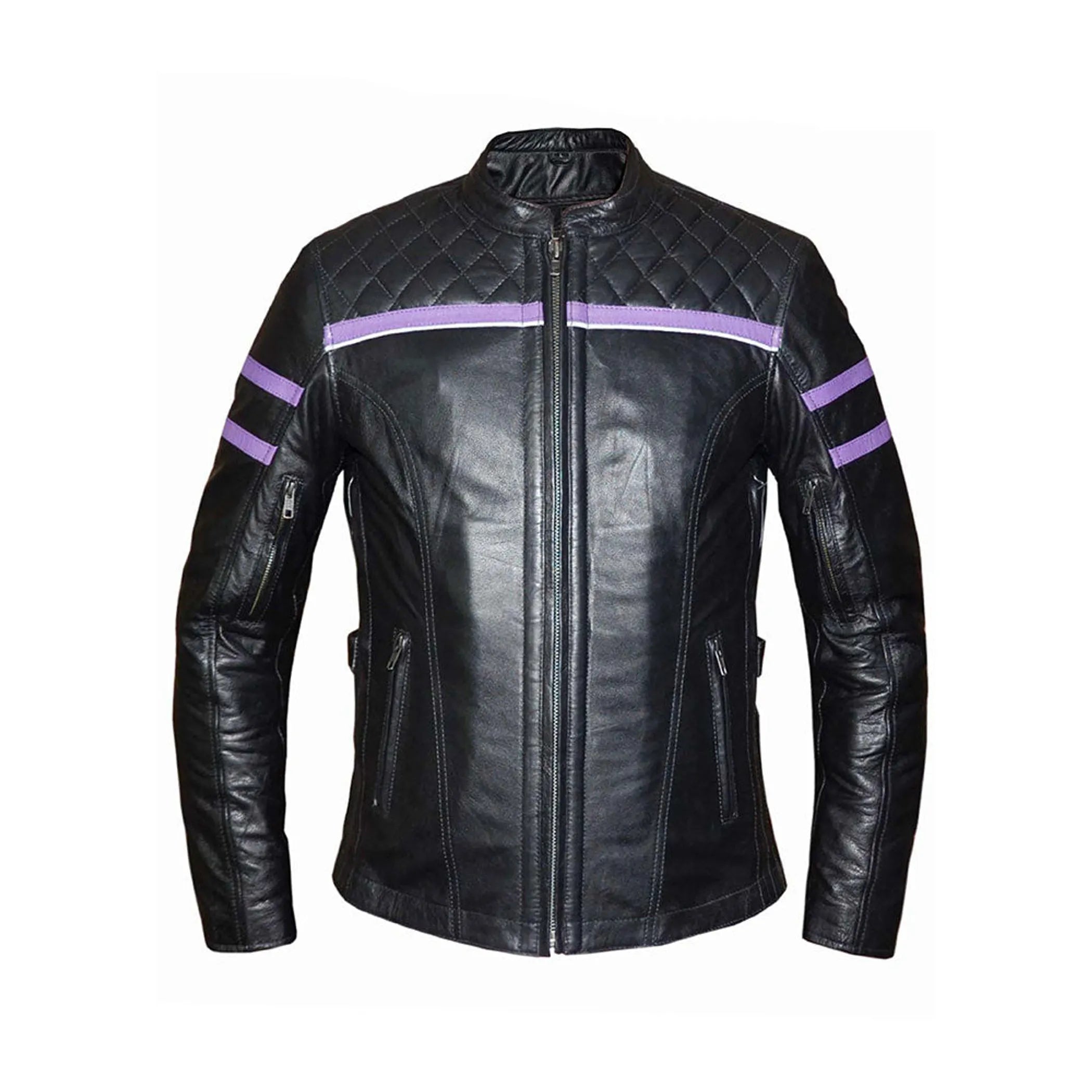 6560.17 - Ladies Purple Leather Jacket