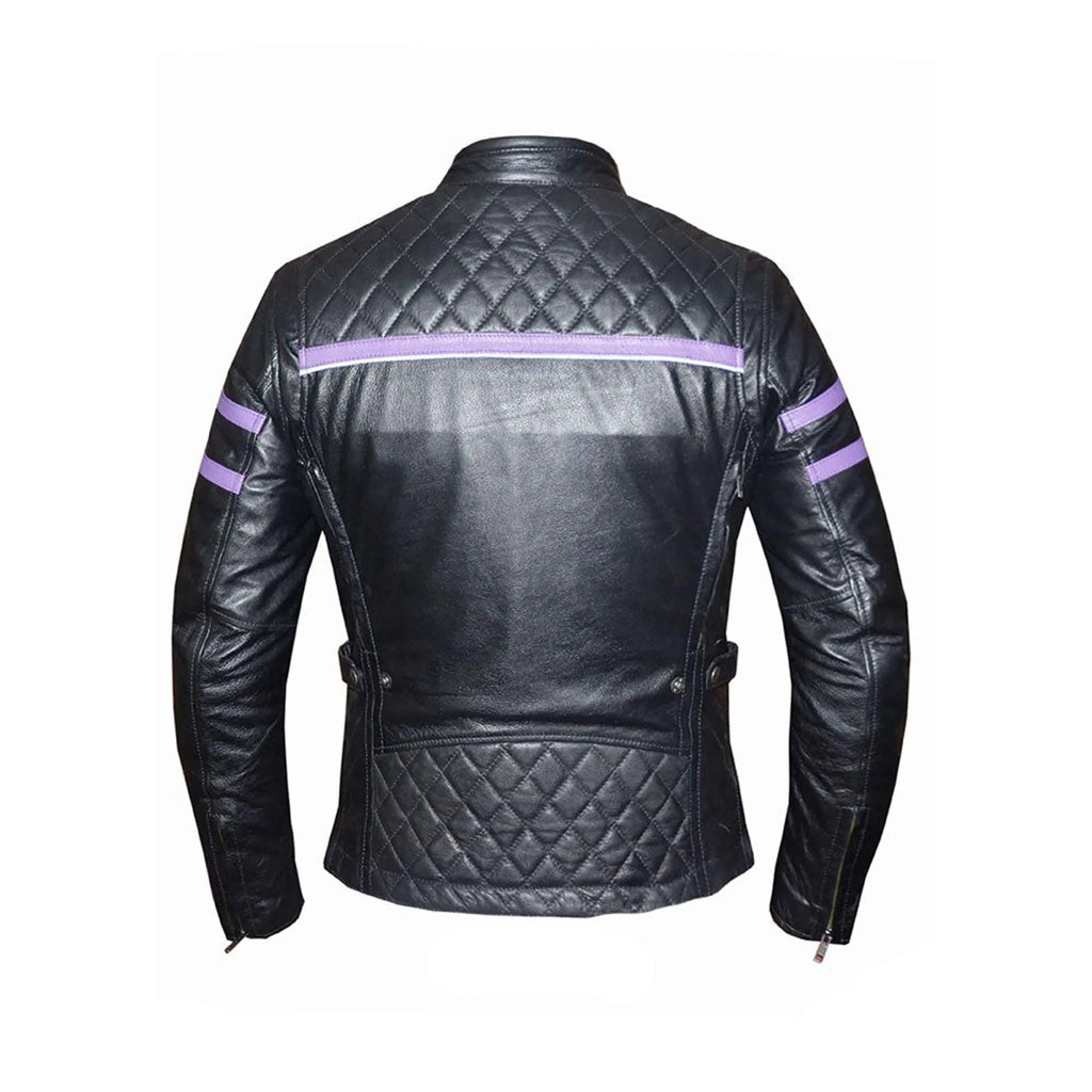 6560.17 - Ladies Purple Leather Jacket