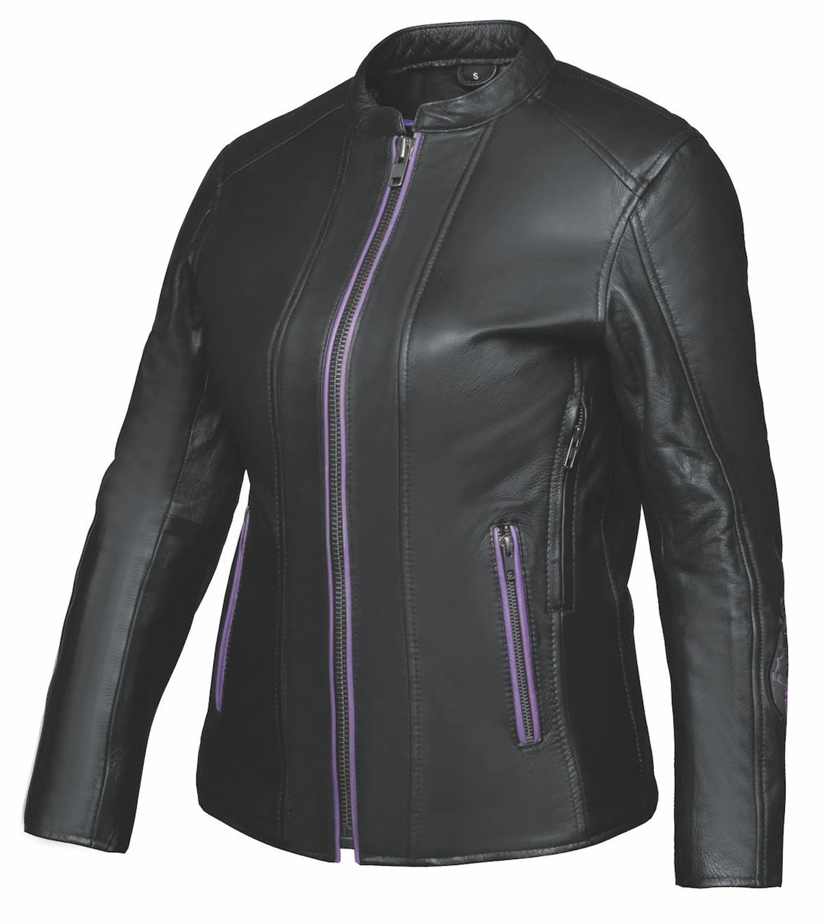 6954.17 - Ladies Purple Wing Leather Jacket