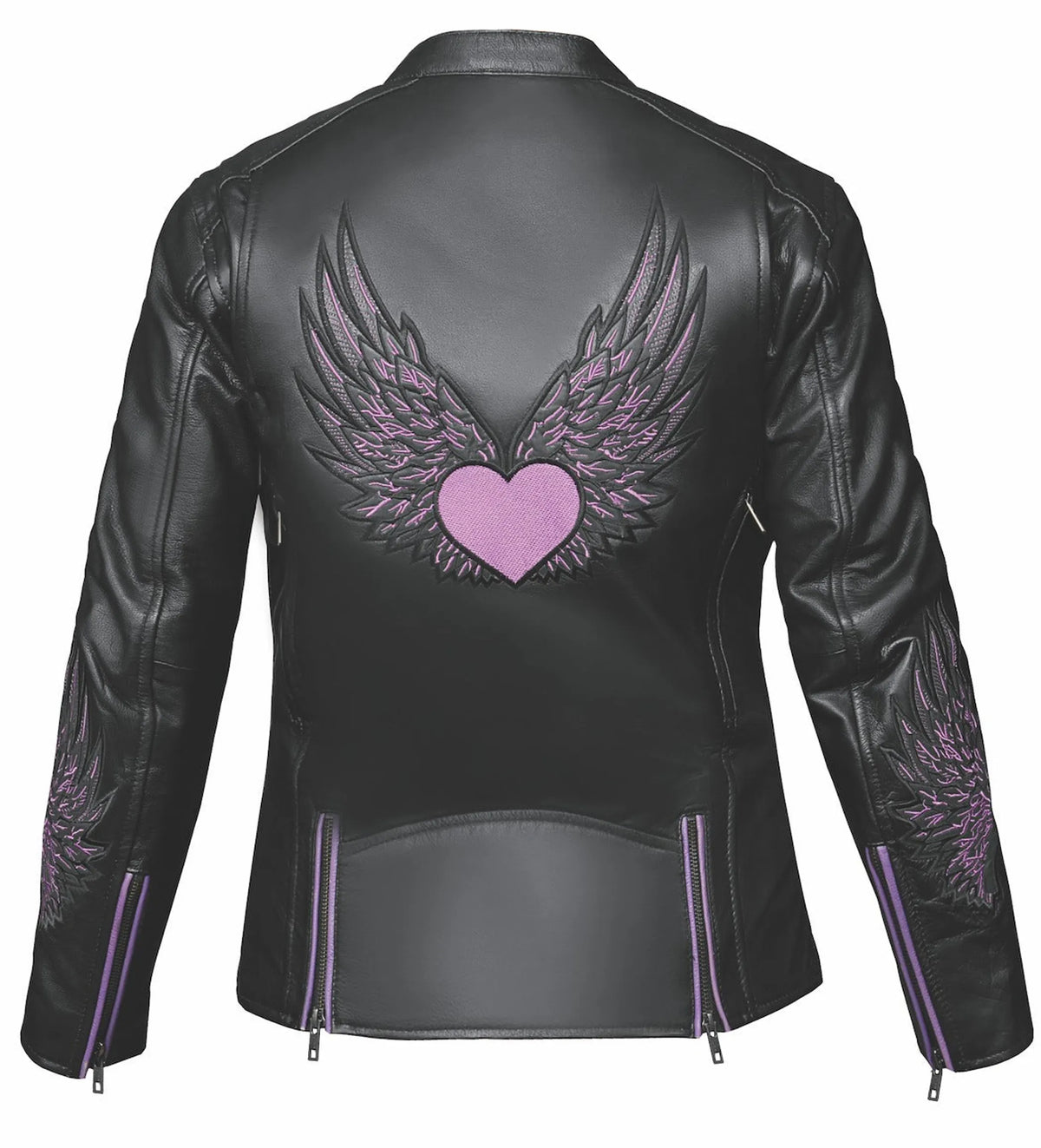 6954.17 - Ladies Purple Wing Leather Jacket