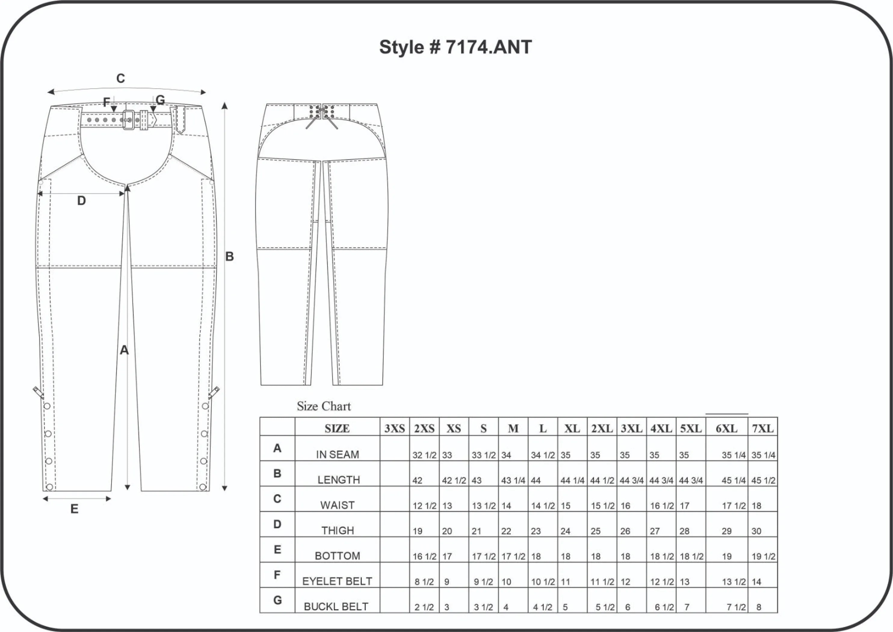 7174.ANT - Ladies Premium Lambskin Leather Chaps