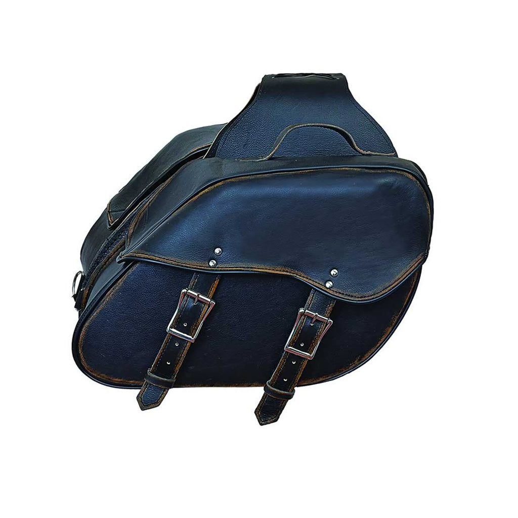 9350.ZP - Leather Saddle Bag