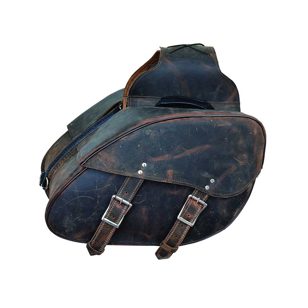 9352.ZP - Leather Saddle Bag