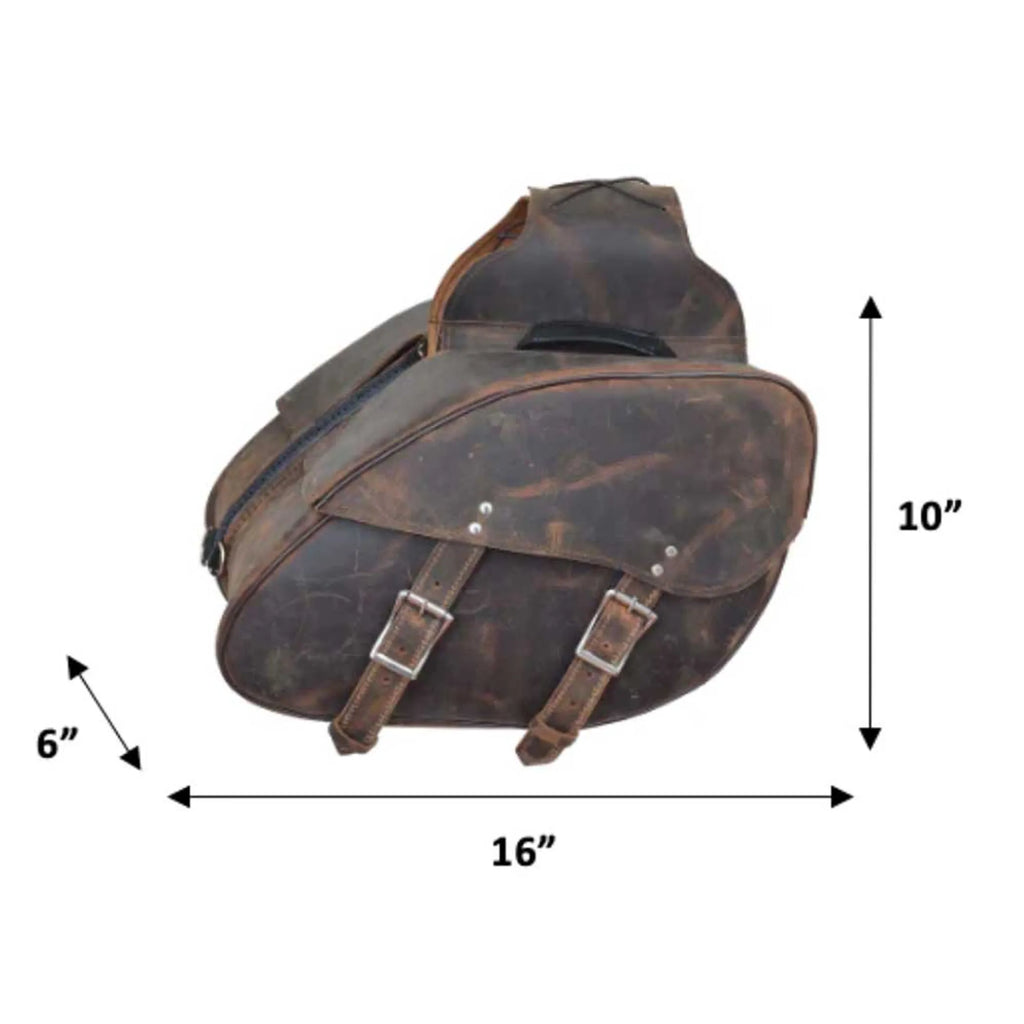 9352.ZP - Leather Saddle Bag