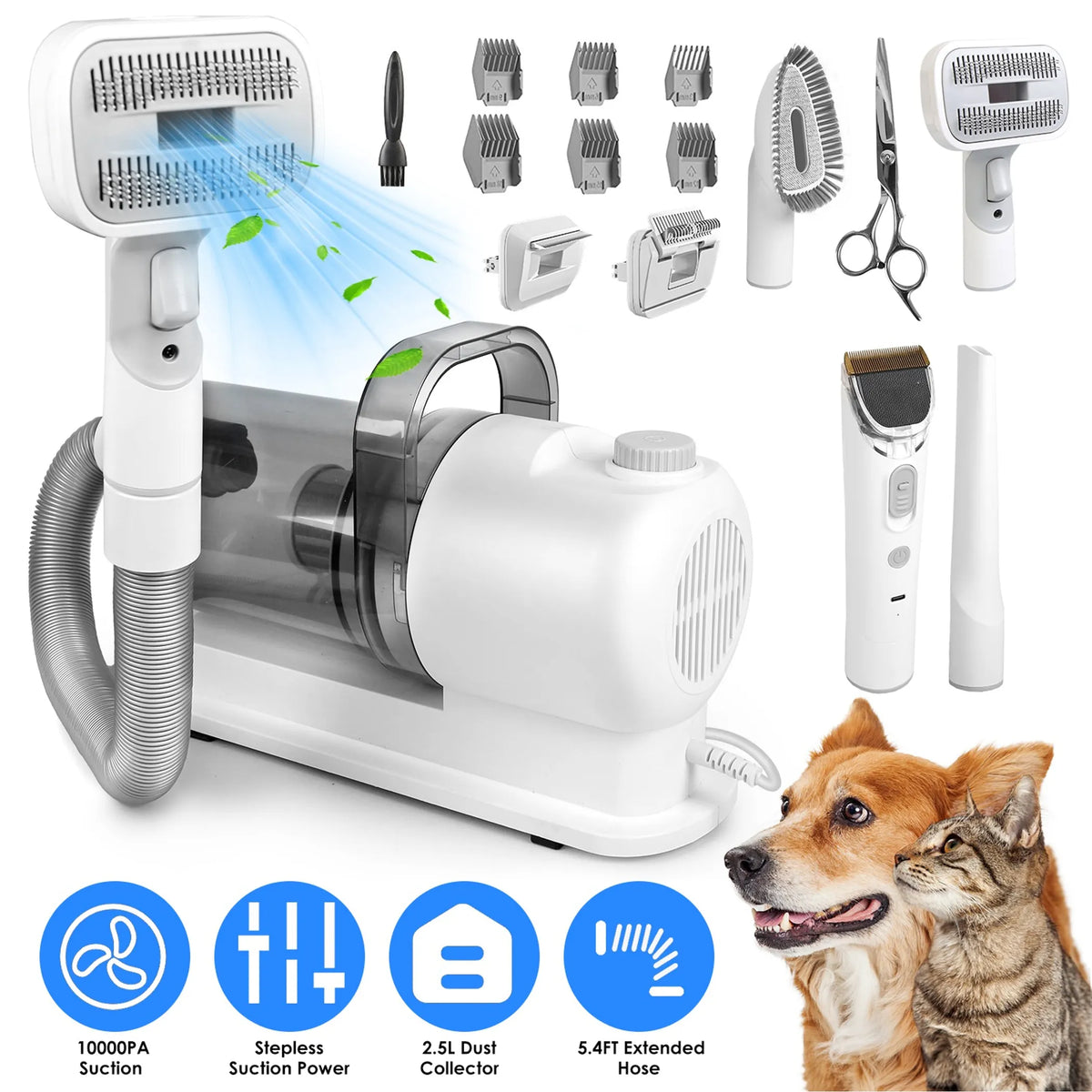 Professional Pet Hair Grooming Vacuuming Kit